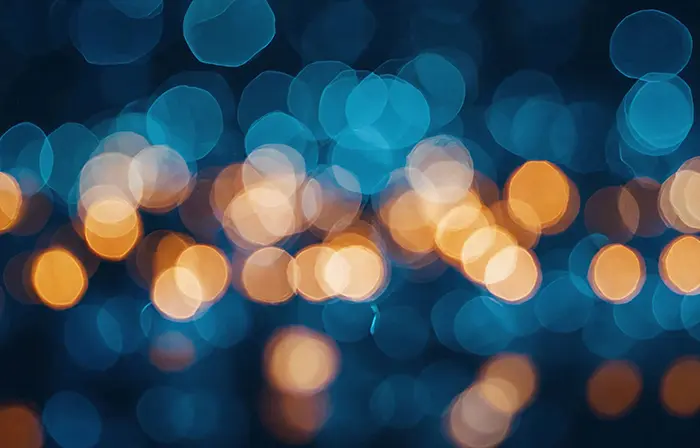 Soft Golden and Blue Bokeh Photo